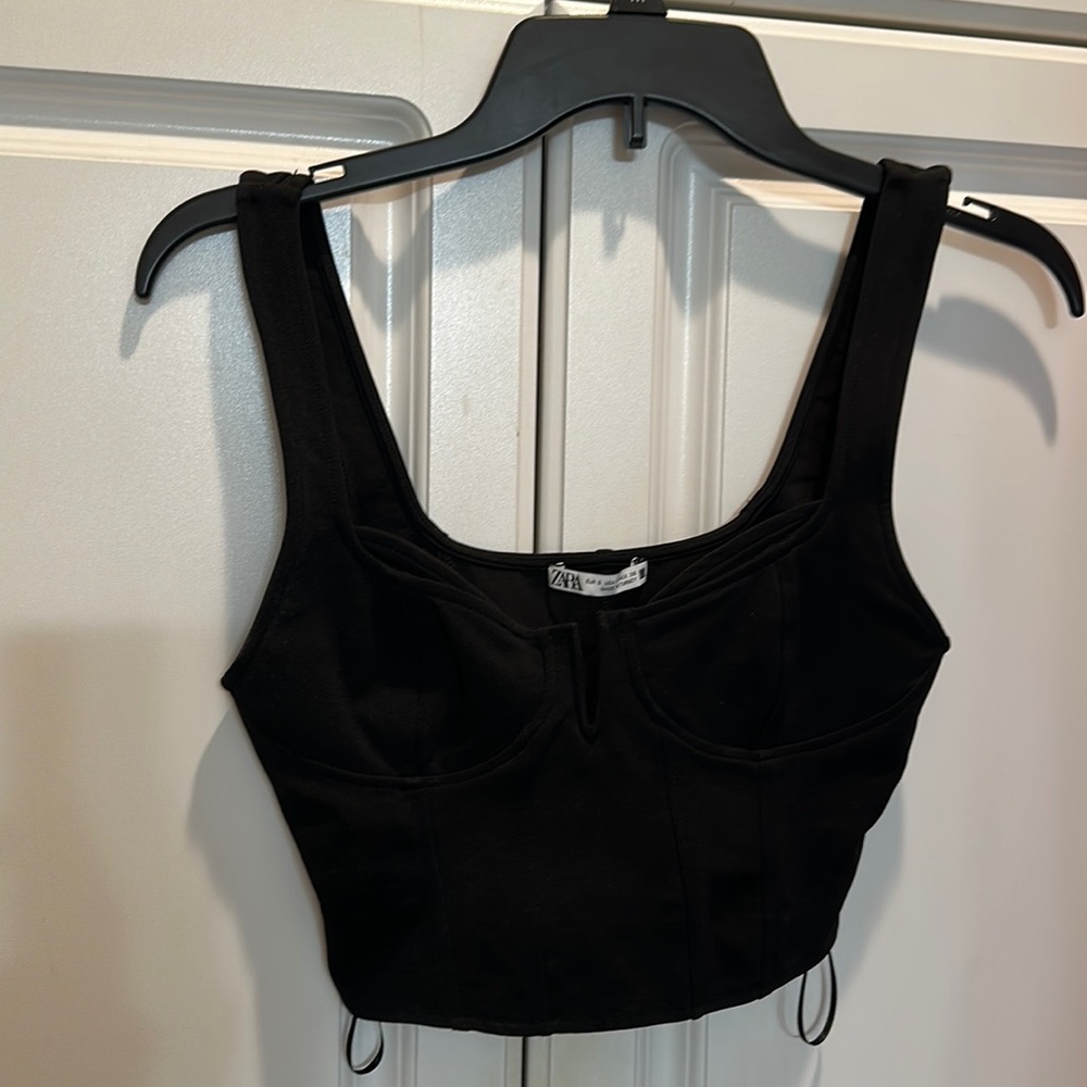NWOT Zara corset crop top